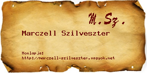 Marczell Szilveszter névjegykártya